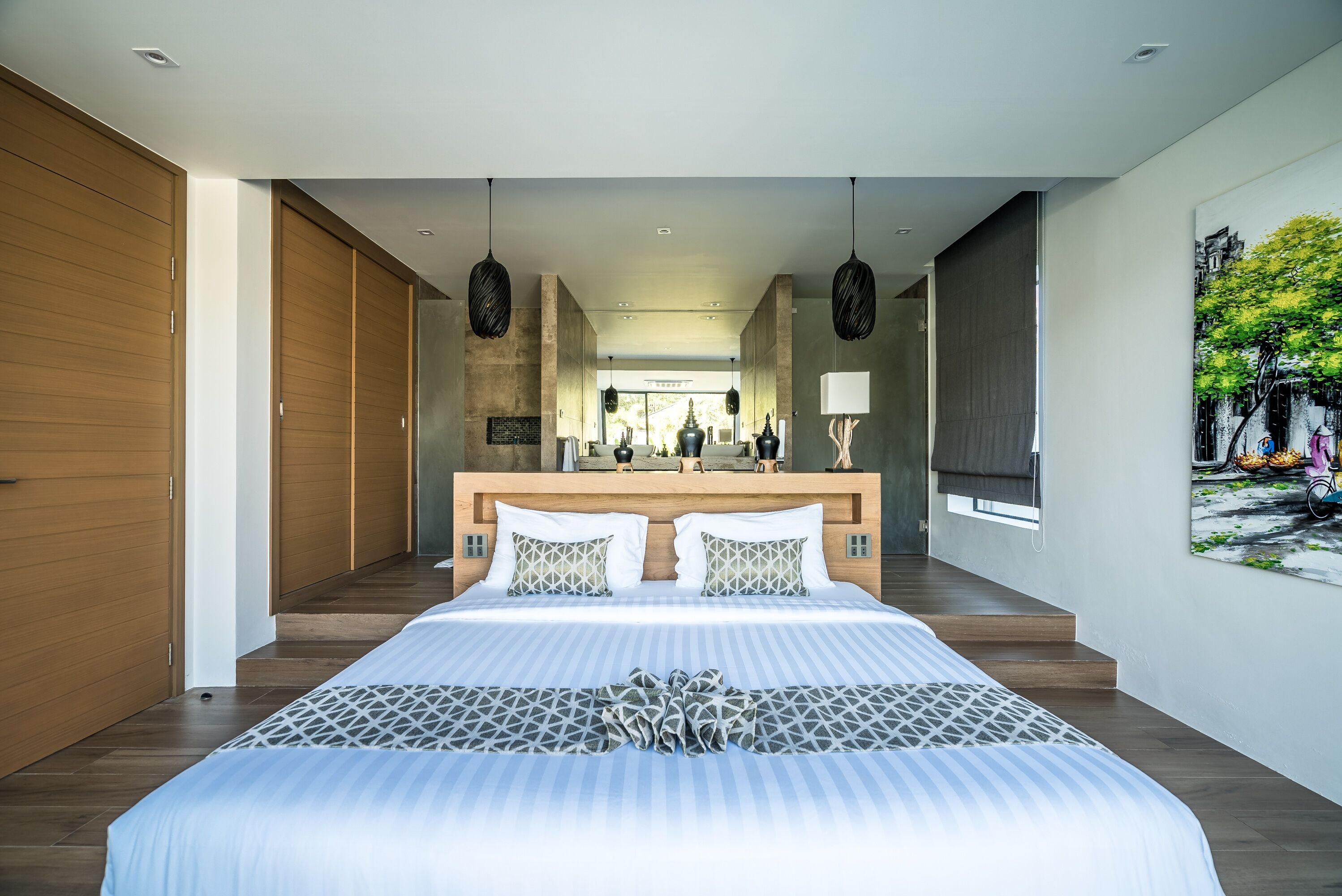 Deluxe Villa, 3 Bedrooms, Private Pool | Down comforters, in-room safe, individually decorated, laptop workspace