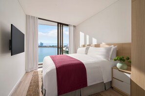 Free minibar items, in-room safe, individually decorated