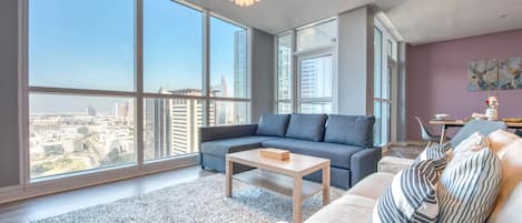 Deluxe-Apartment, 2 Schlafzimmer, Nichtraucher | Wohnbereich