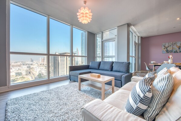 Appartement Deluxe, 2 chambres, non-fumeurs | Coin séjour