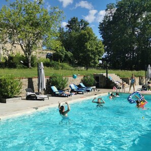 Outdoor pool, a heated pool