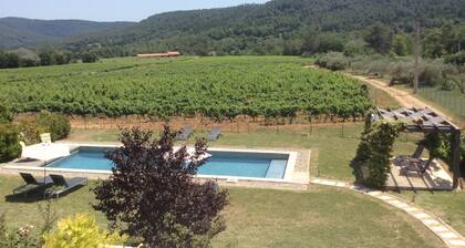 Villa with heated pool and stunning views in Salernes, Provence near Cotignac