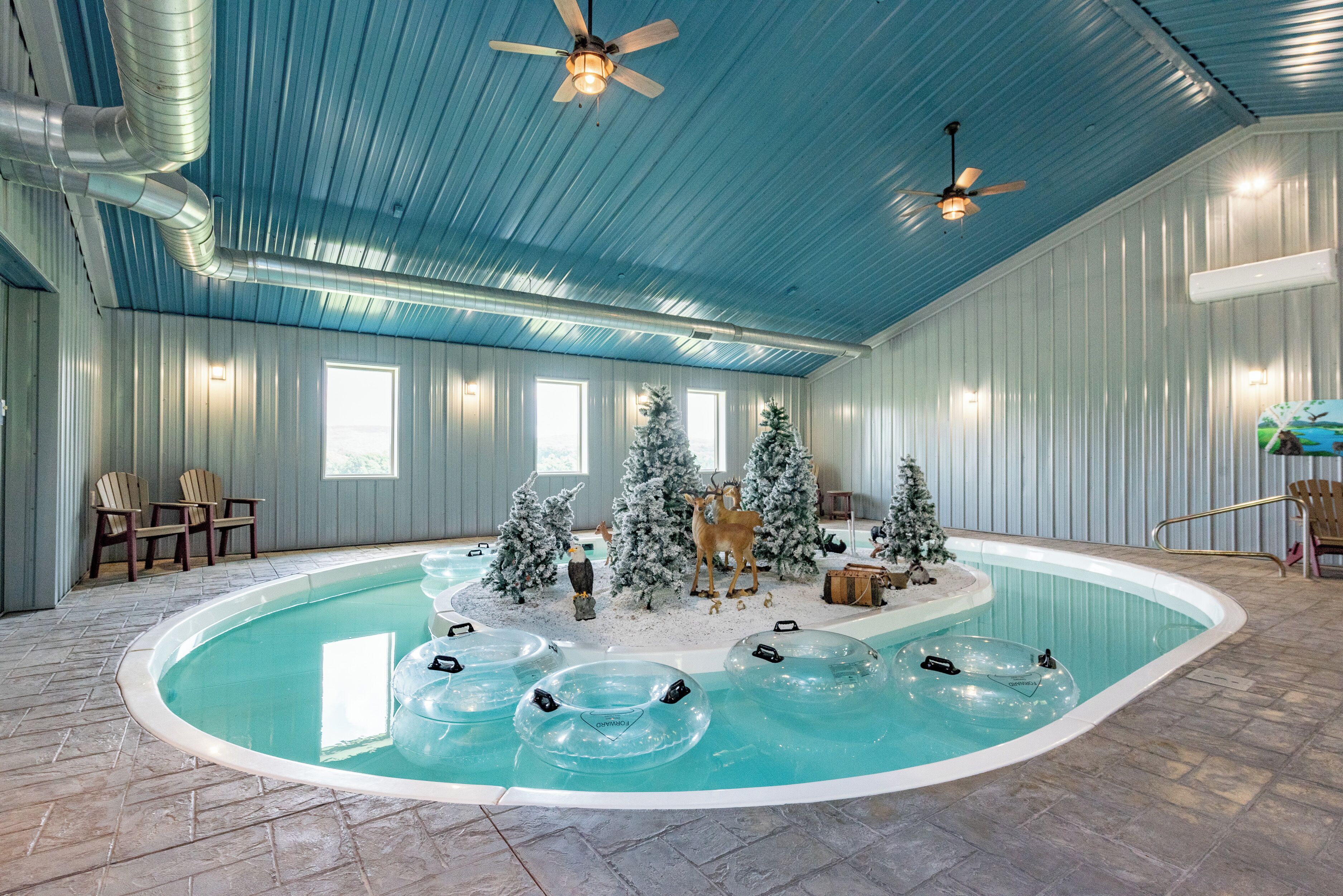 Indoor pool, a heated pool