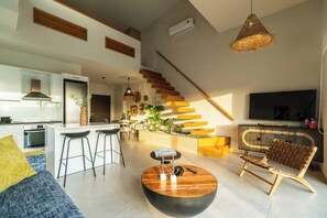 Villa | Living area | 42-inch Smart TV with digital channels, TV, Netflix