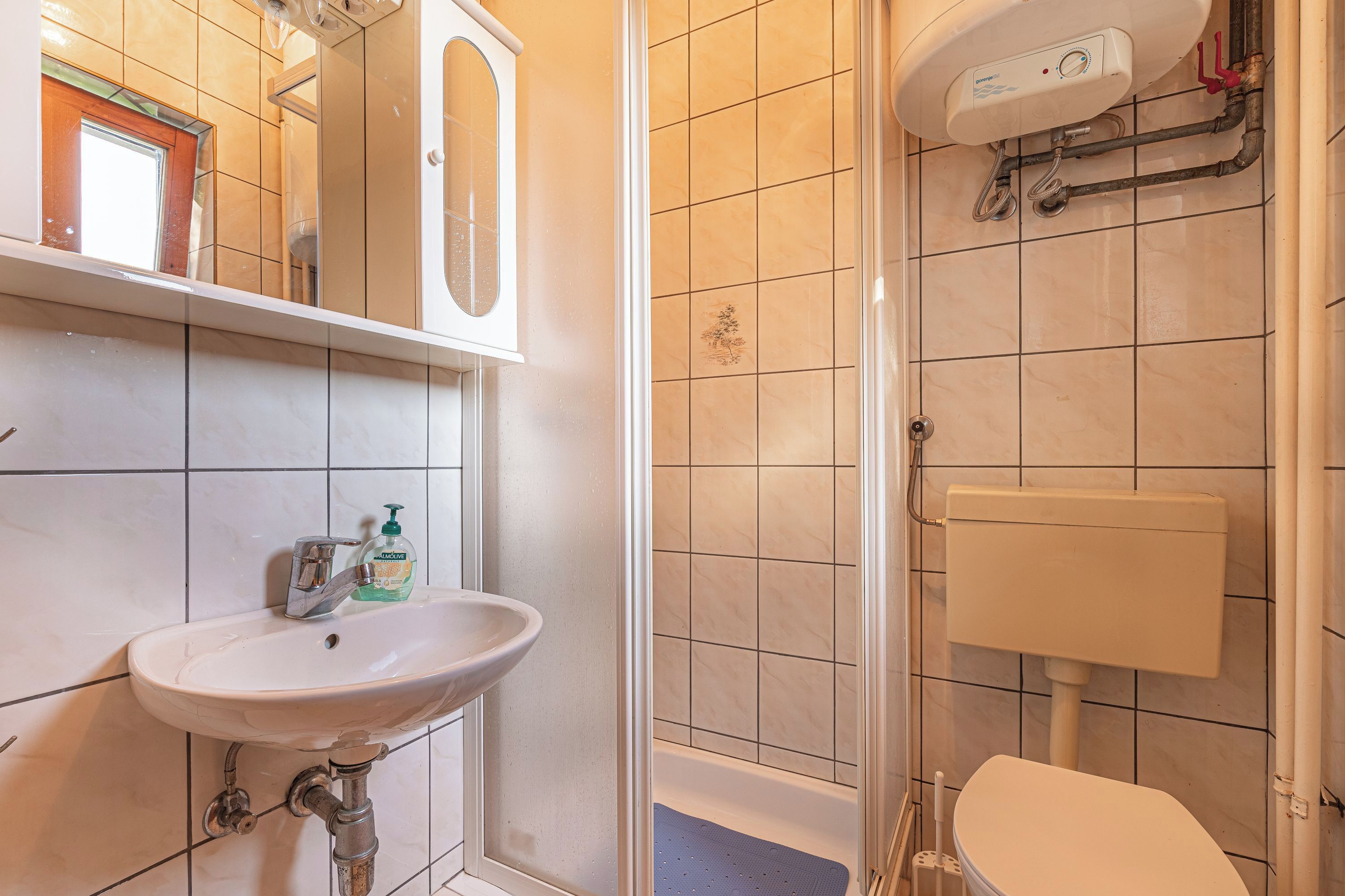 Family House, Multiple Bedrooms, 2 Bathrooms, Mountainside (Family Friendly House Marija) | Bathroom | Shower, hair dryer, bidet, towels