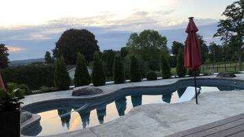 Outdoor pool, a heated pool