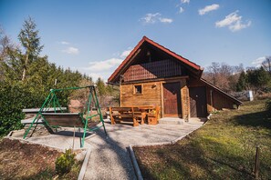 Cottage (Cottage) | Terrace/patio - Wooden Cabin Žurej With Hot Tub (Sentjur)