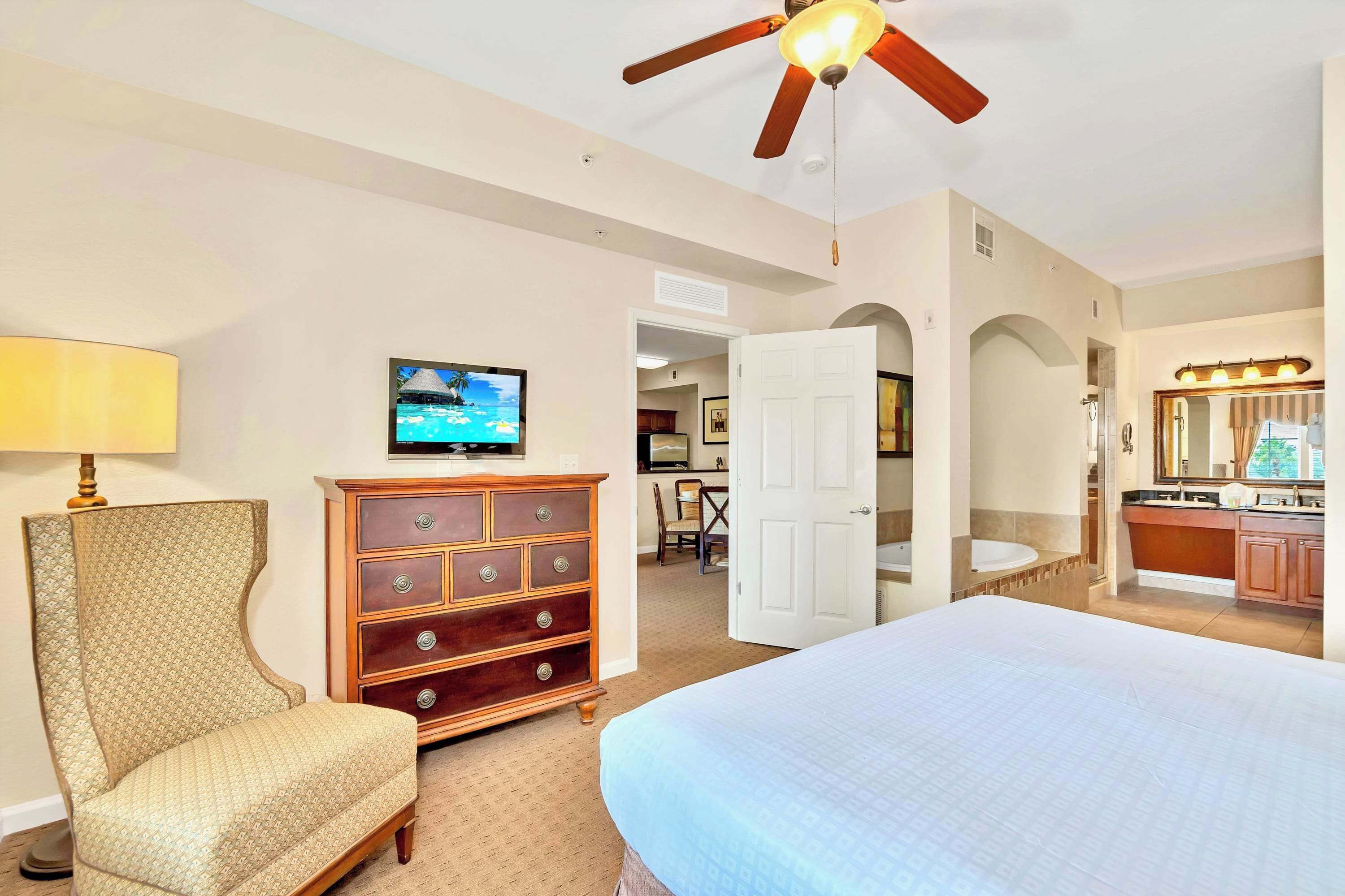 2 bedrooms, iron/ironing board, travel crib, WiFi