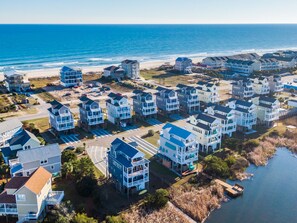 Exterior - Blue Pearl #106 Soundfront, Ocean Views, Pool, Dock, Elevator, Dogs Allowed (North Topsail Beach)