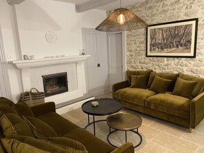 TV connectée, cheminée