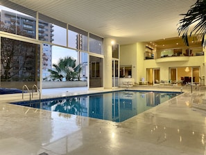 Indoor pool, a heated pool