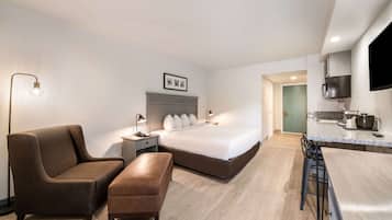 Laptop workspace, free WiFi, bed sheets