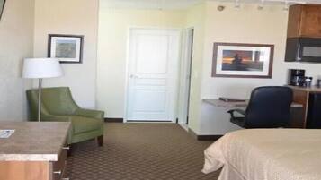 32-inch flat-screen TV with cable channels, TV