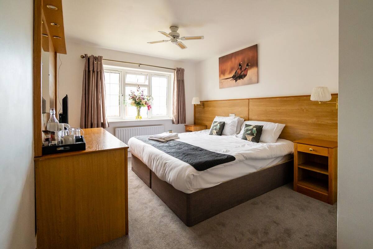 Habitación doble estándar, 1 cama King size | Ropa de cama de alta calidad, muebles diferentes y escritorio