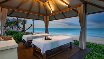 Hot tub, body treatments, body scrubs, facials