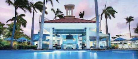 屋外プール、温水プール