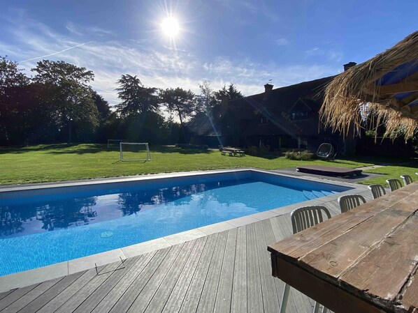 Outdoor pool, a heated pool