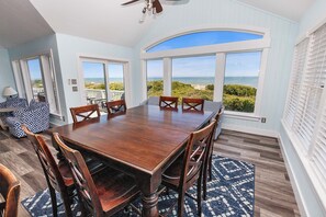 Dining - OCEANFRONT, Theater, Rec Room, Ocean Views, Pool! OL76, Corollabunga (Corolla)