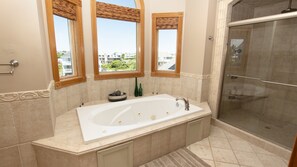 Shower, towels - OCEANFRONT, 10 BRs, ELEV, Pool, Rec Rm, Theater Rm, Ocean Views, WL845, MacDaddy (Corolla)