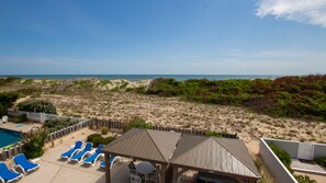 Terrace/patio - OCEANFRONT, Private Pool, Ocean Views, Close to Beach Access! OS3Q, Banana Wind (Corolla)