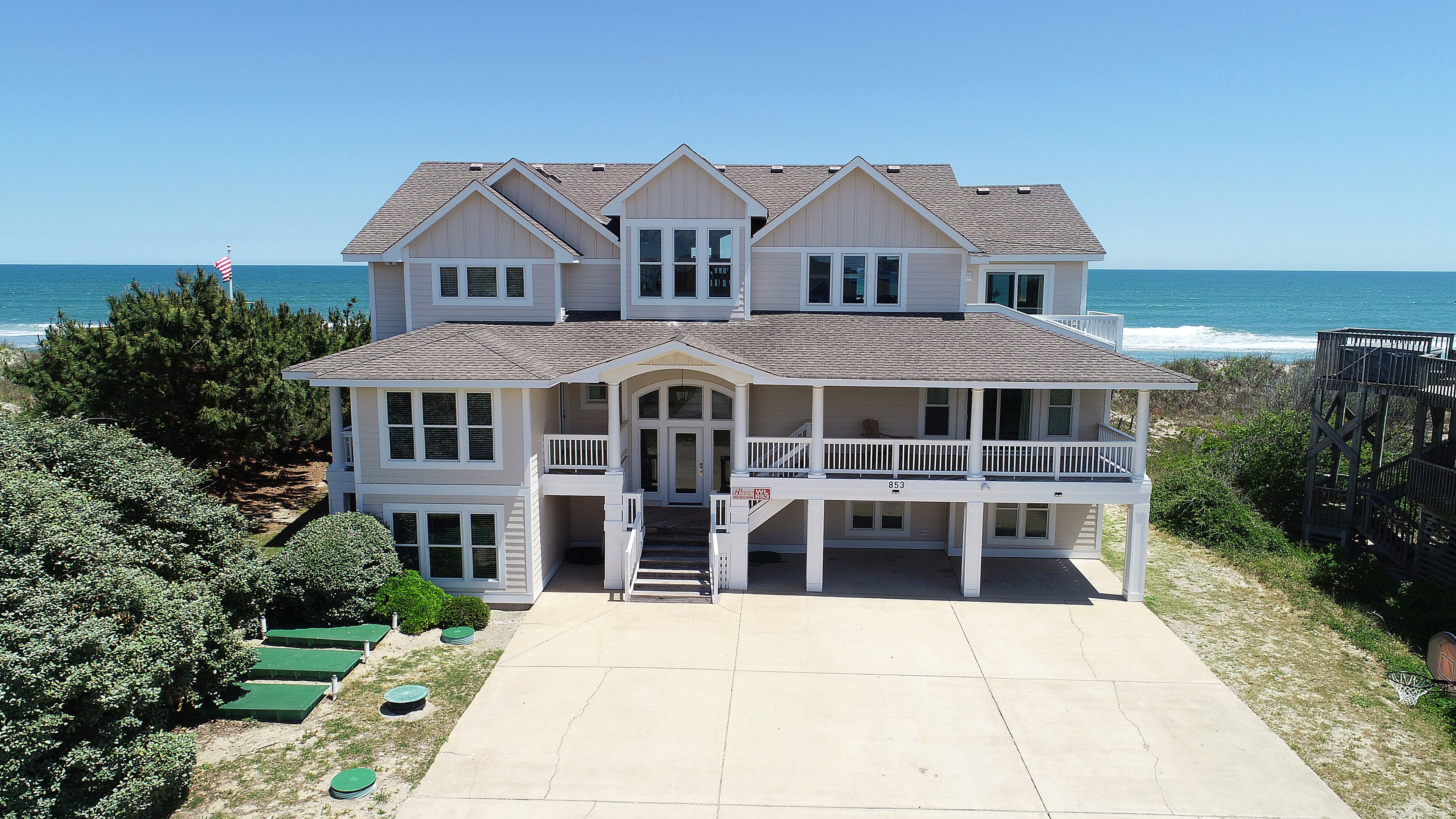 WL853, Out of Office OBX- Oceanfront, 12 BRs, Priv Poo, Pool Table, ELEV, OCean Views, Theater Rm