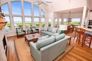 TV, DVD player, books