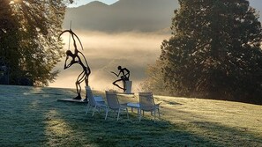 Vue sur la campagne depuis l’hébergement