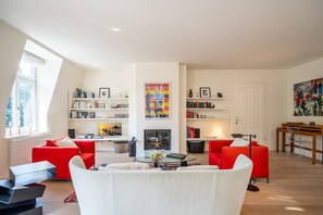 TV, fireplace - Villa Hintze, apt. 13 (Heringsdorf)