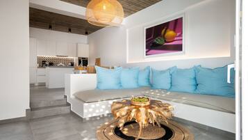 Family Apartment (1) | Living area | 55-inch Smart TV with digital channels, TV