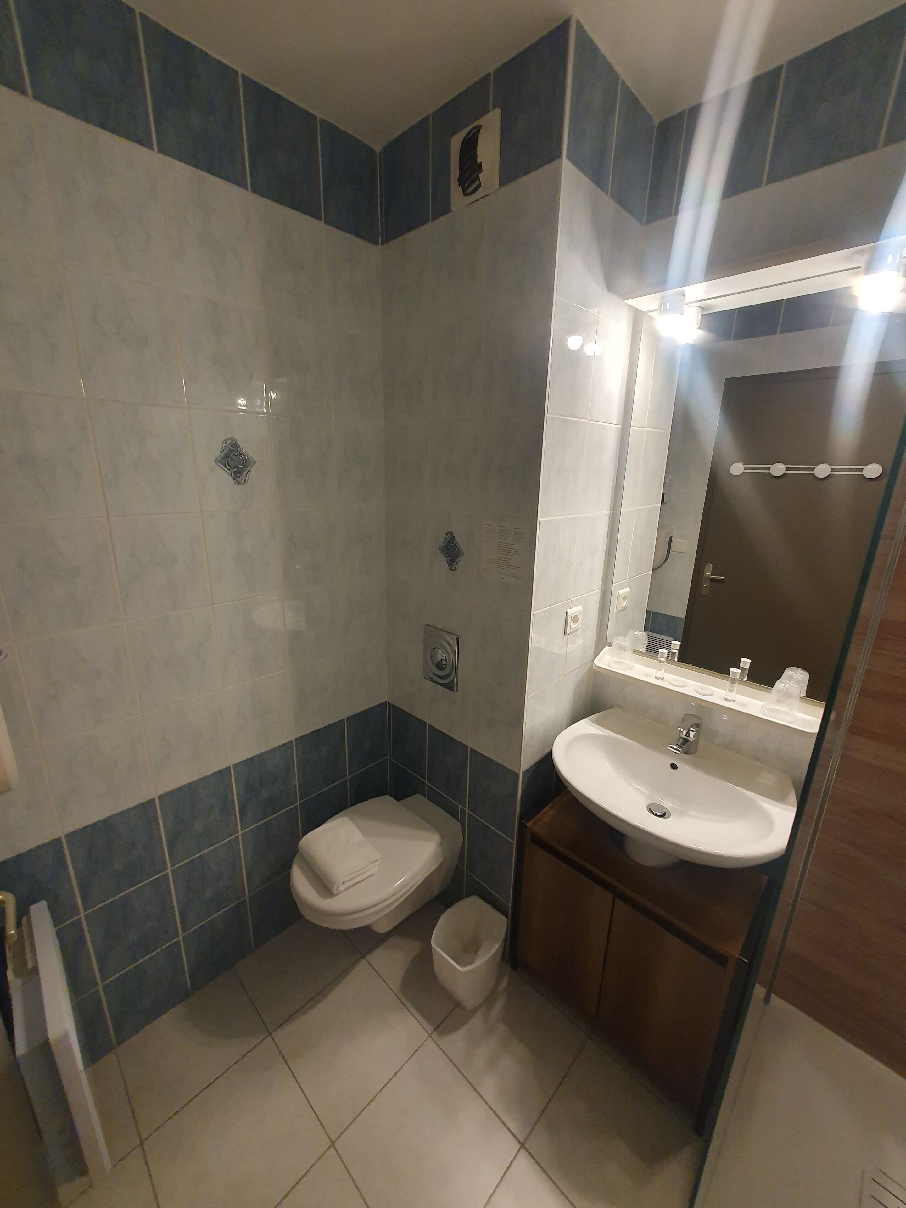 free toiletries, hair dryer, towels, soap