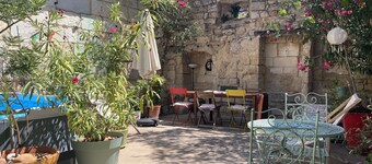 In a historic 12th-century building