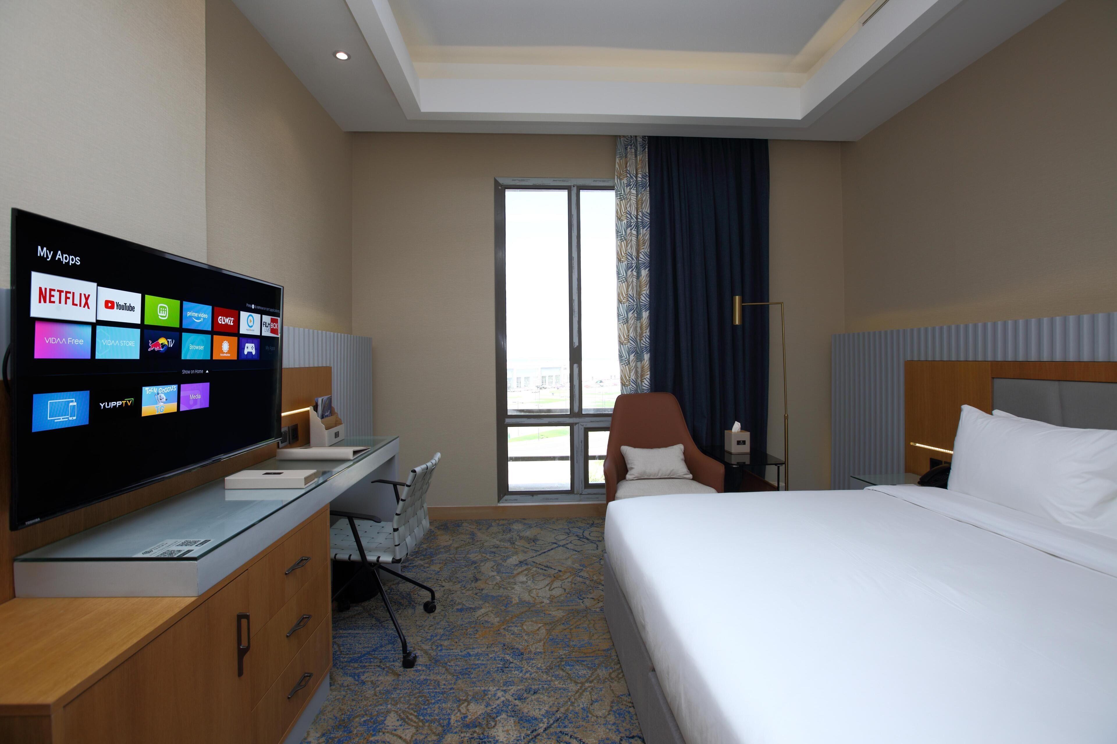 Seprai premium, minibar, Wi-Fi gratis, dan seprai linen