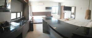 Superior Quadruple Room | Laptop workspace, blackout drapes, free WiFi, bed sheets - Maly Boutique Hotel (Fortaleza)
