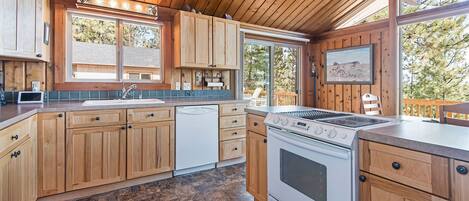 Fridge, microwave, dishwasher, coffee/tea maker