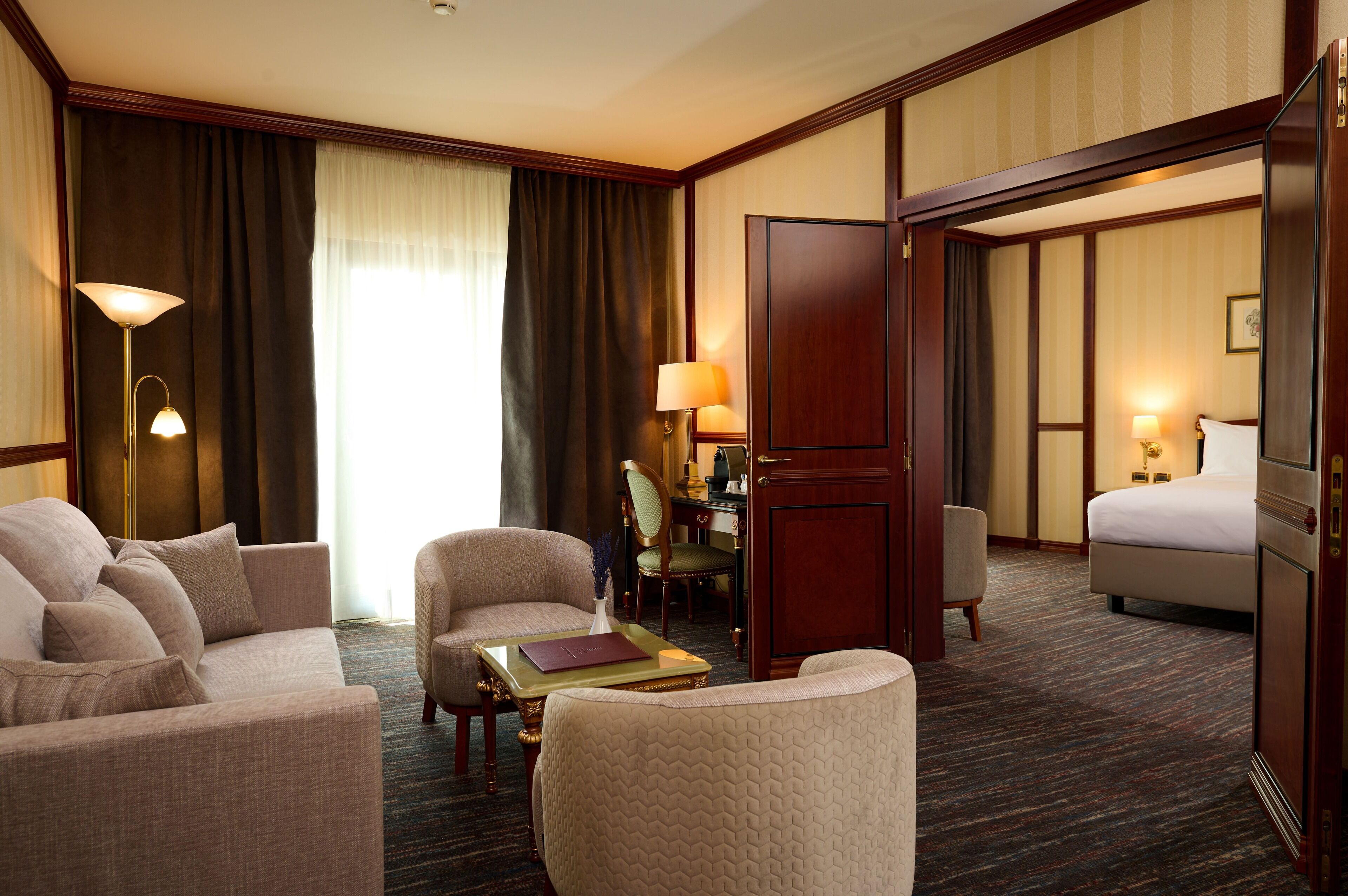 superior suite, multiple beds (king) | living area | 55-cm flat-screen tv with cable channels, tv