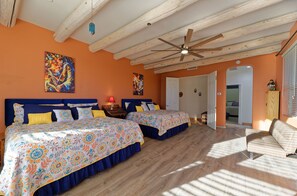 6 bedrooms, iron/ironing board, travel cot, free WiFi