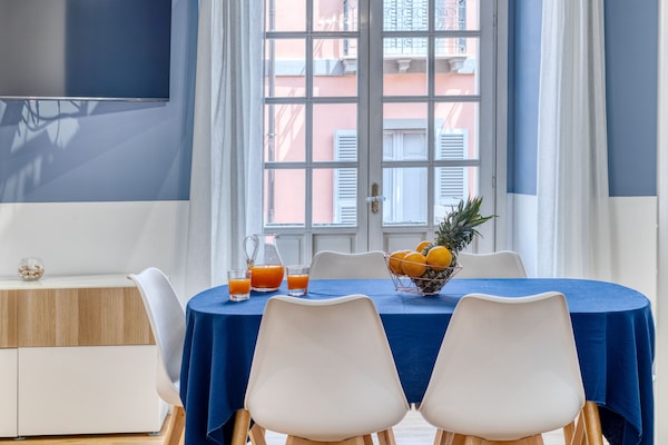 Superior Apartment | Living area | 49-inch flat-screen TV with cable channels, TV