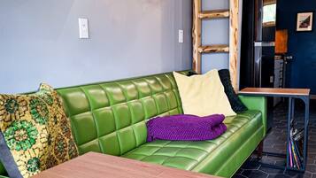 TV, table tennis, books, music library