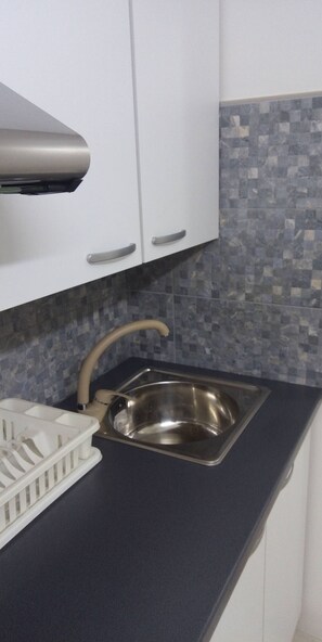 Fridge, microwave, stovetop, toaster