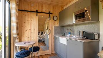 Fridge, microwave, oven, toaster