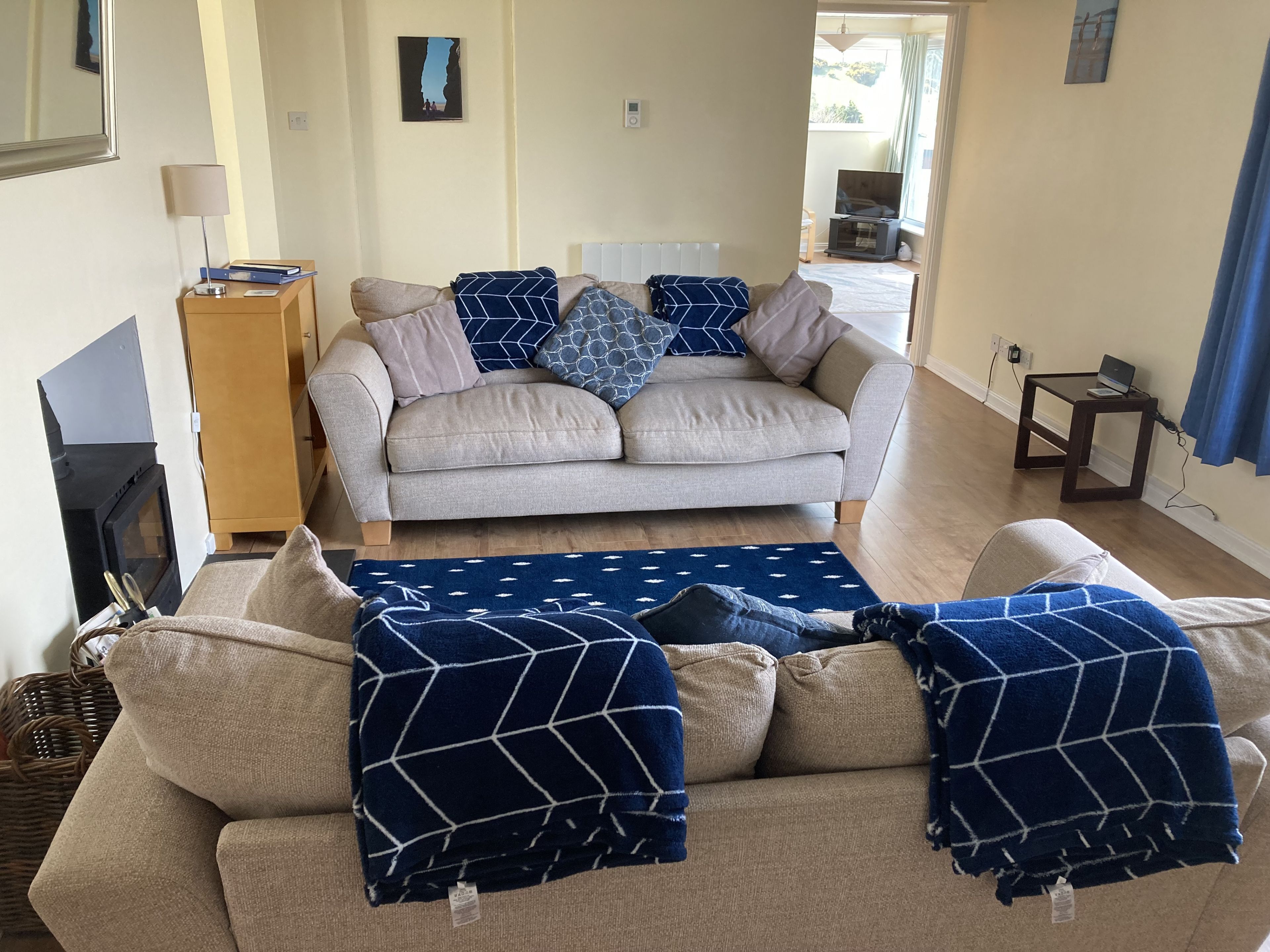 TV, fireplace, DVD player