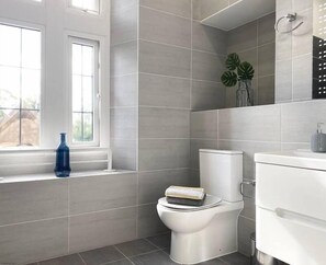 Douche, serviettes fournies