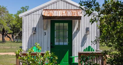Glamping in Spicewood TX Hill Country ~ Cabin 3 The Sonnie at Green Acres