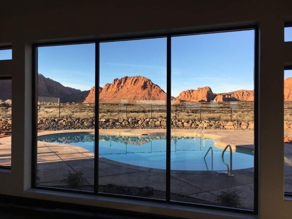 Outdoor pool, a heated pool