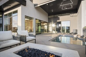 A heated pool