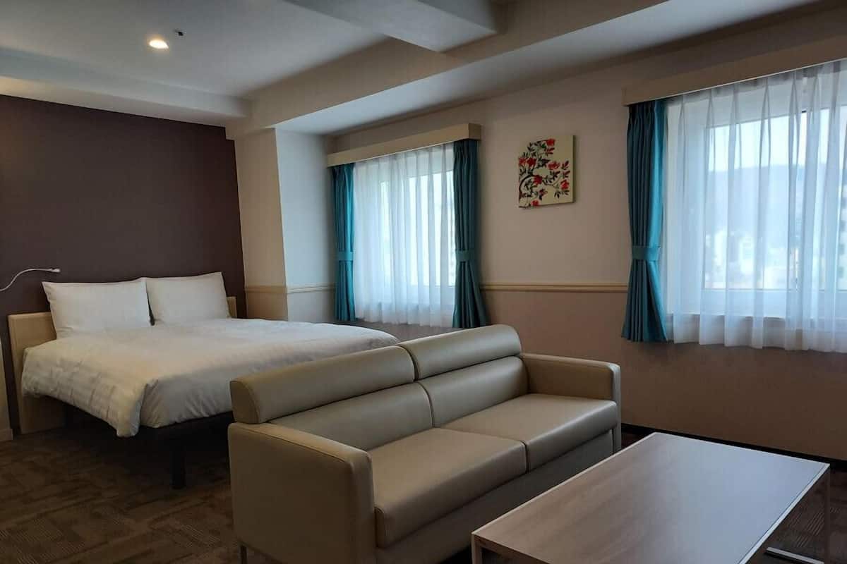 In-room safe, desk, laptop workspace, blackout curtains