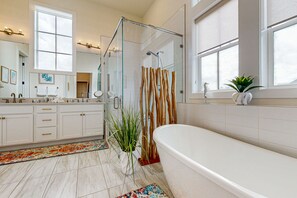 Hair dryer, towels