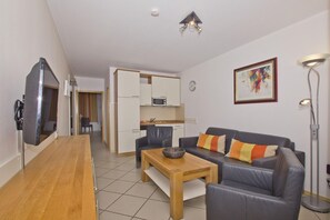 TV, DVD player, stereo