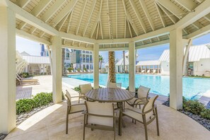 A heated pool