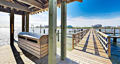 Waterfront paradise with private pool, dock, poolside TV & multi-TV game room